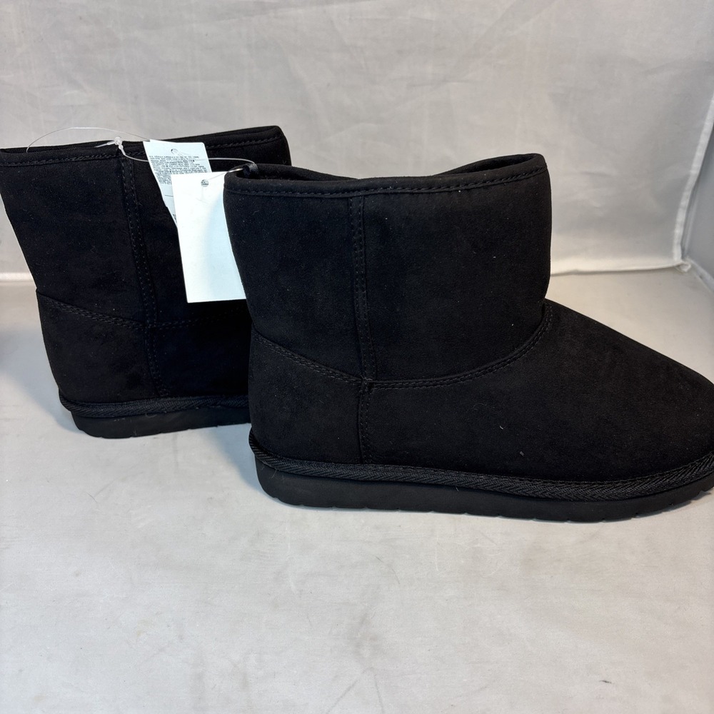 Gap Kids Girls Shoe Size 4 Black Faux Suede Ankle Boots New With Tags